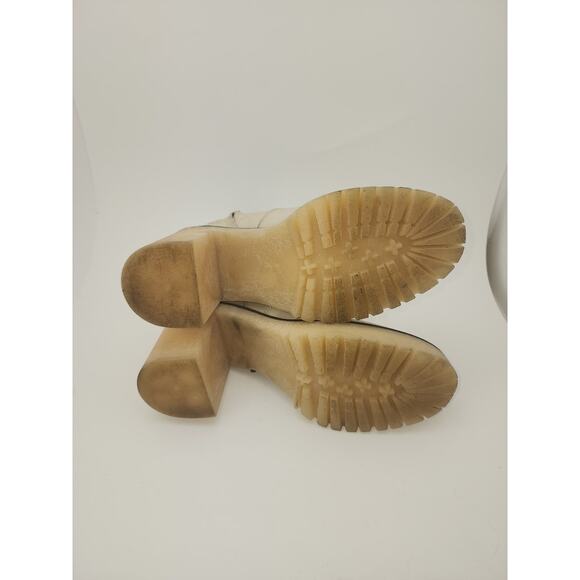 Free people Boots white James chunky Womens 8.5 gorpcore y2k style lagenlook - Picture 7 of 10